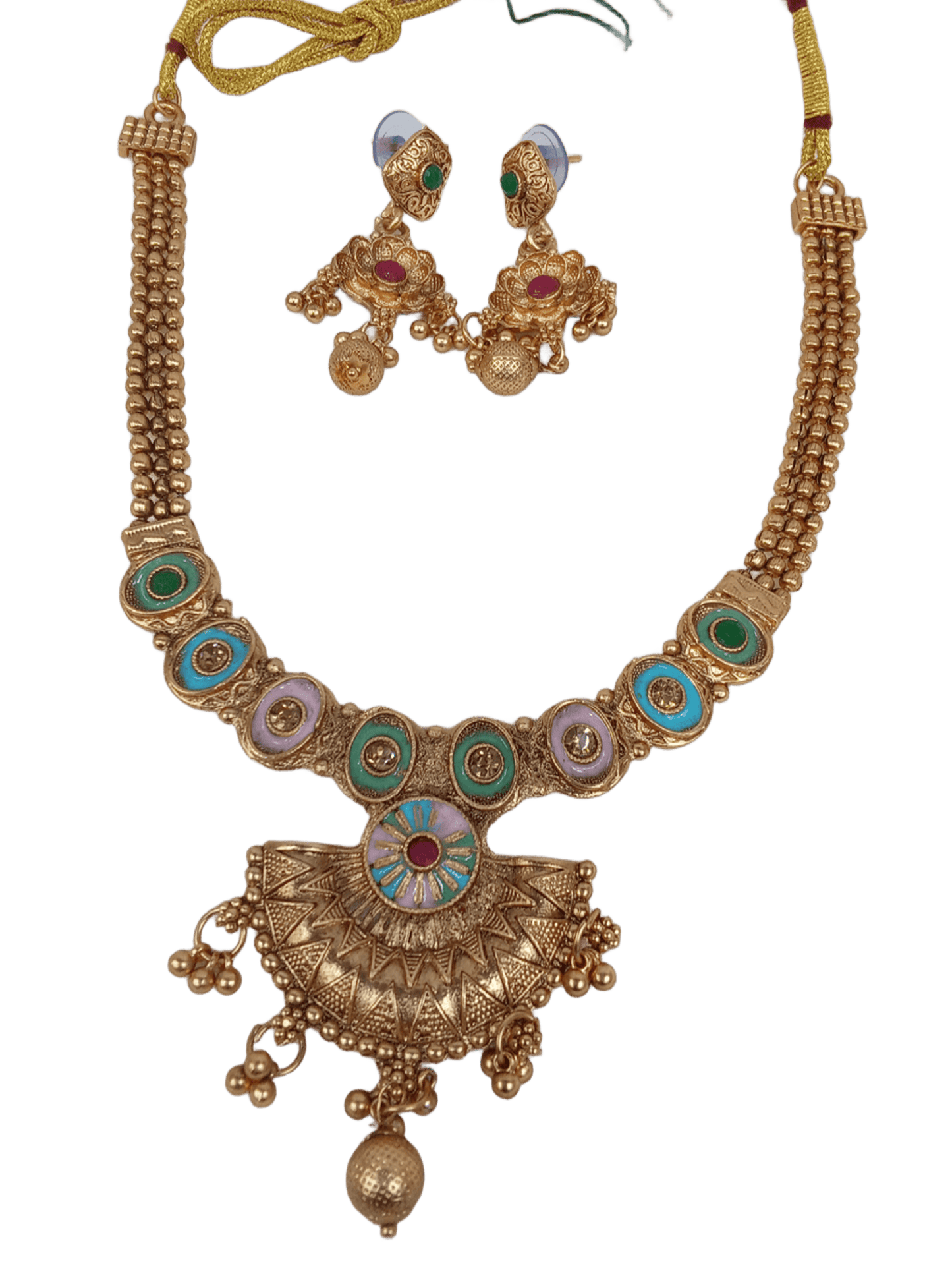 Women Polki Jewellery Necklace Set Gold Plated Wedding Girls Pendant By Kalra Creations