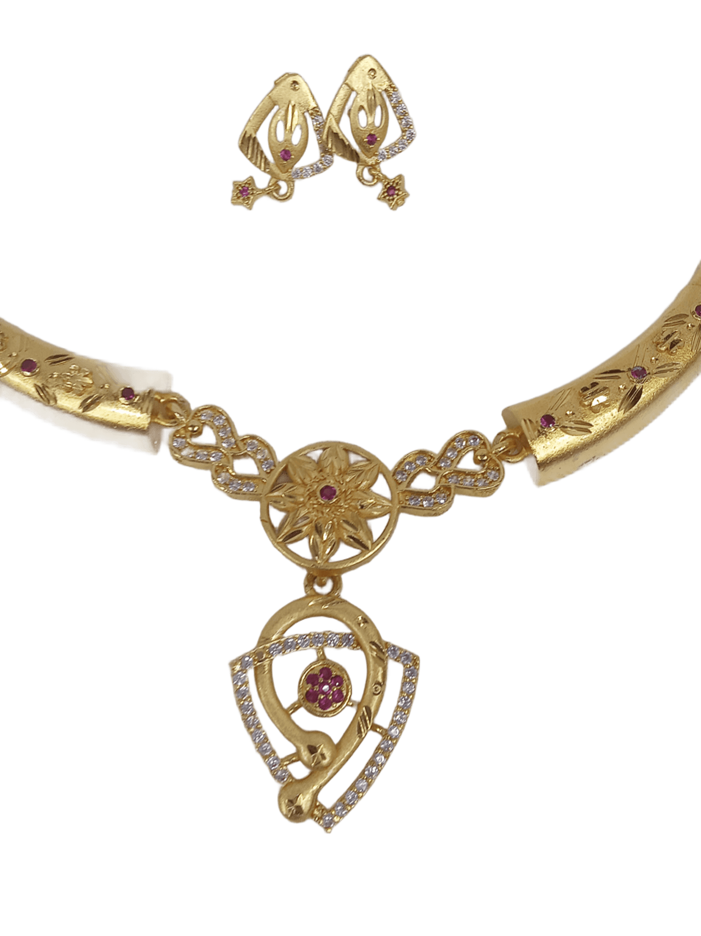 Women Polki Jewellery Necklace Set Stylish Gold Plated Girls Pendant Wedding By Kalra Creations