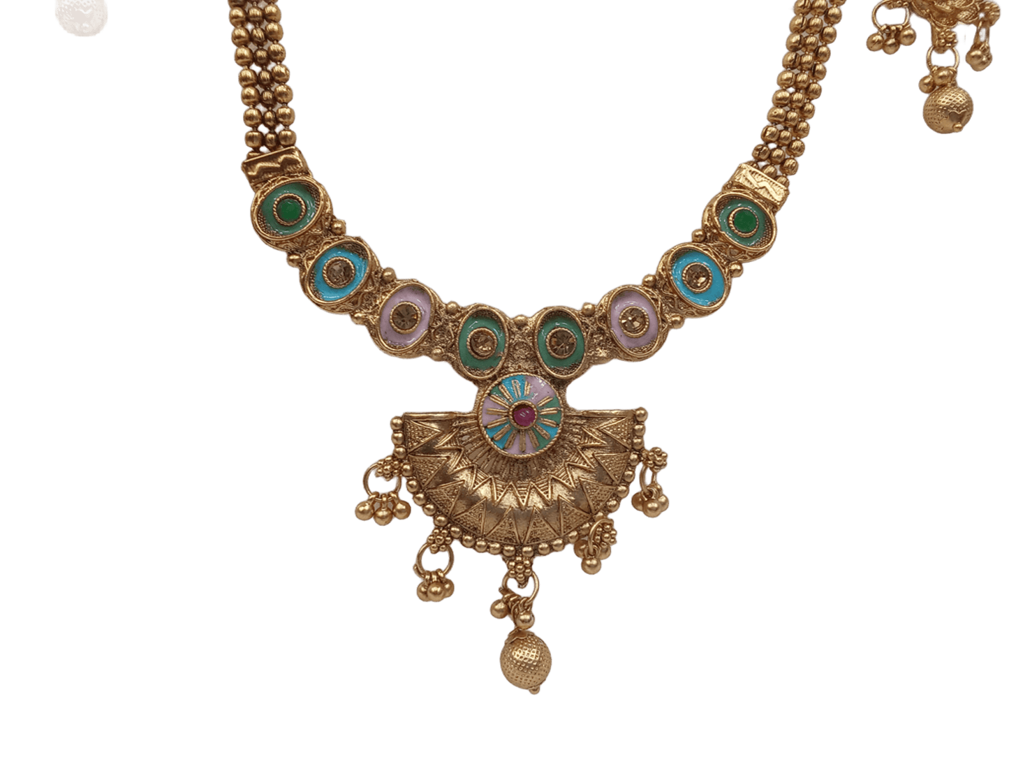Women Polki Jewellery Necklace Set Gold Plated Wedding Girls Pendant By Kalra Creations