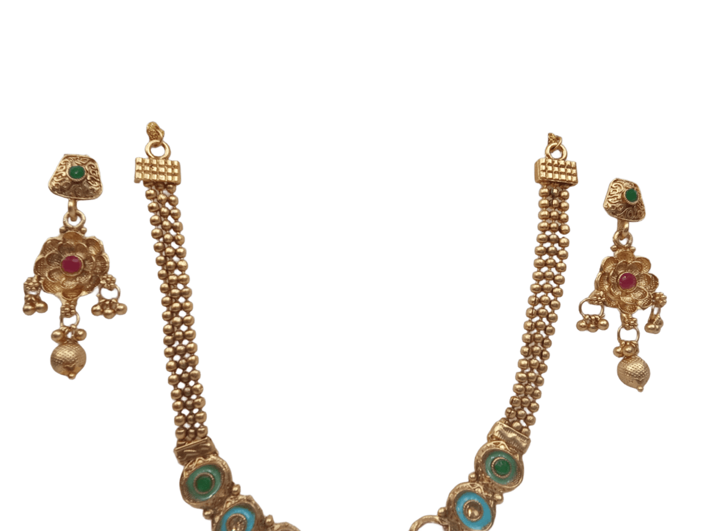 Women Polki Jewellery Necklace Set Gold Plated Wedding Girls Pendant By Kalra Creations