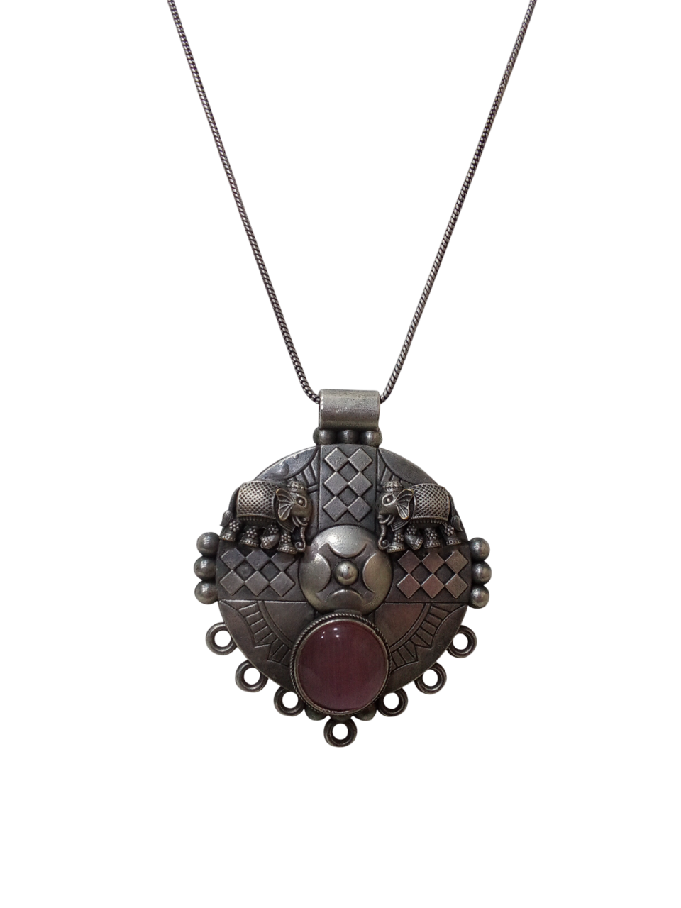 Women German Silver Tibetan Pendant Necklace for Girls & Women Tribal Tibetan Pendant By Kalra Creations