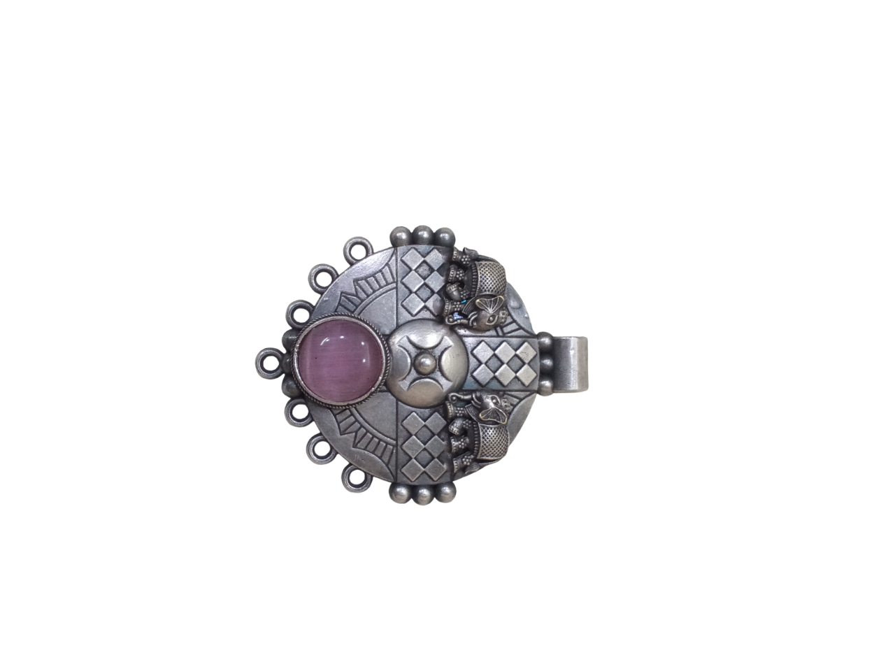 Women German Silver Tibetan Pendant Necklace for Girls & Women Tribal Tibetan Pendant By Kalra Creations