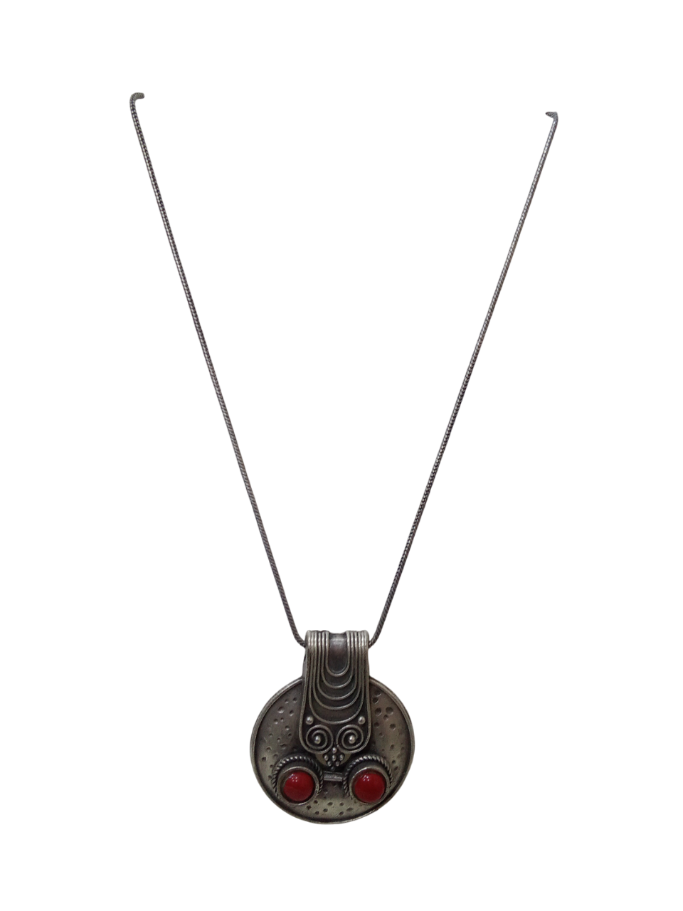 Women Necklace for Girls German Silver Tibetan Pendant Tribal Tibetan Pendant By Kalra Creations