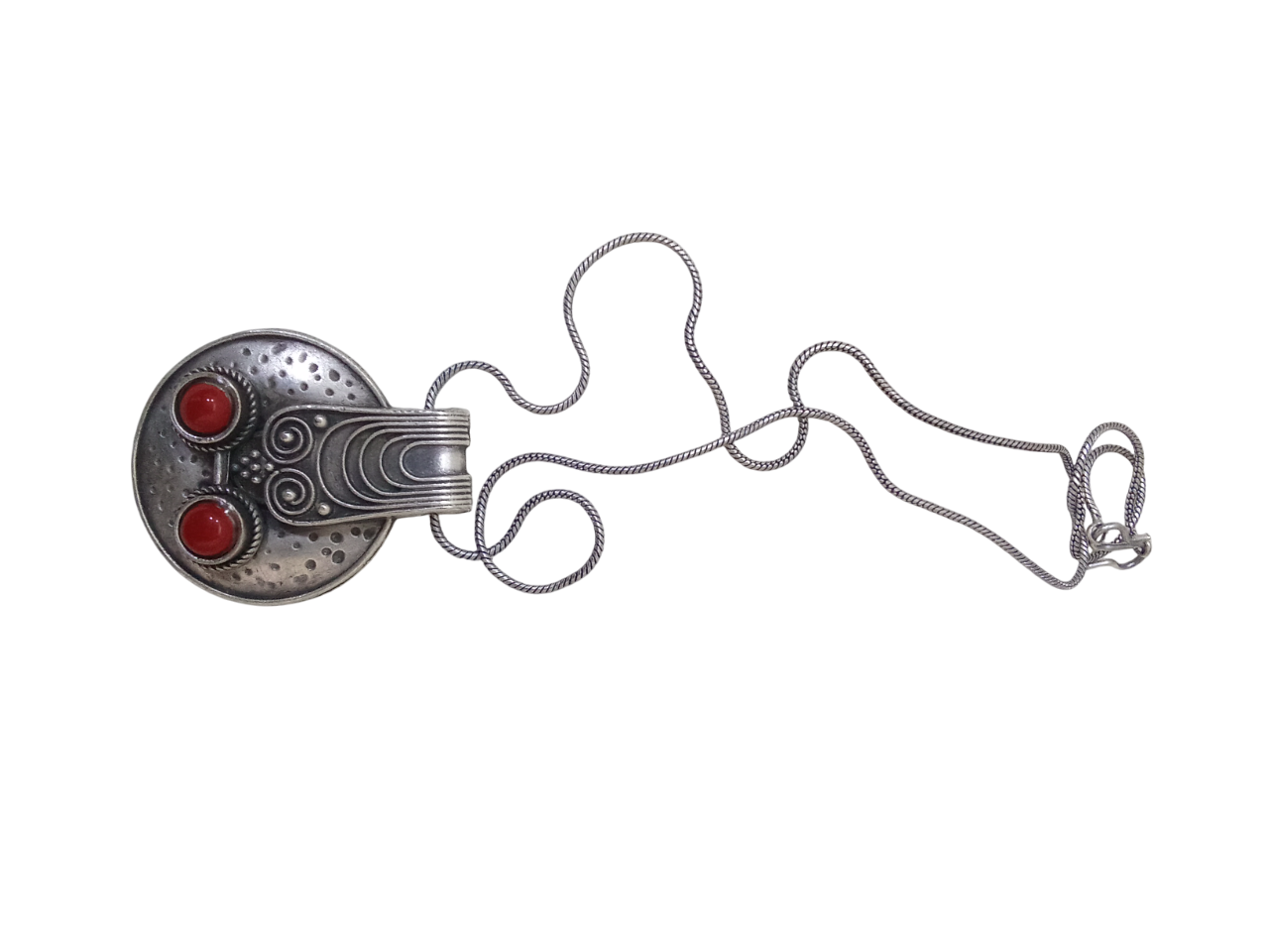 Women Necklace for Girls German Silver Tibetan Pendant Tribal Tibetan Pendant By Kalra Creations