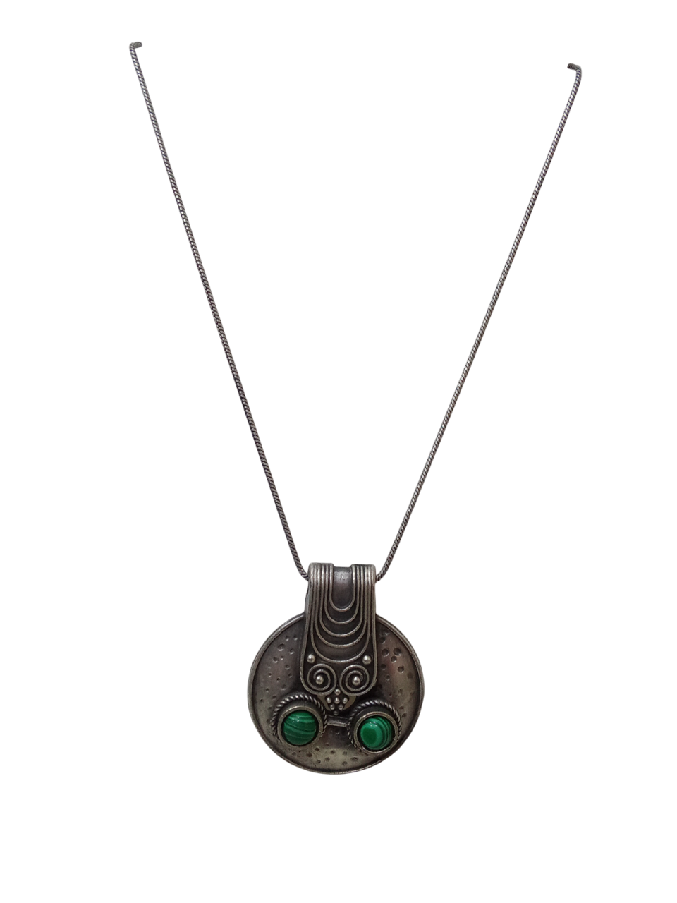 Women Brass German Silver Tibetan Pendant Necklace for Girls Tribal Tibetan Pendant By Kalra Creations