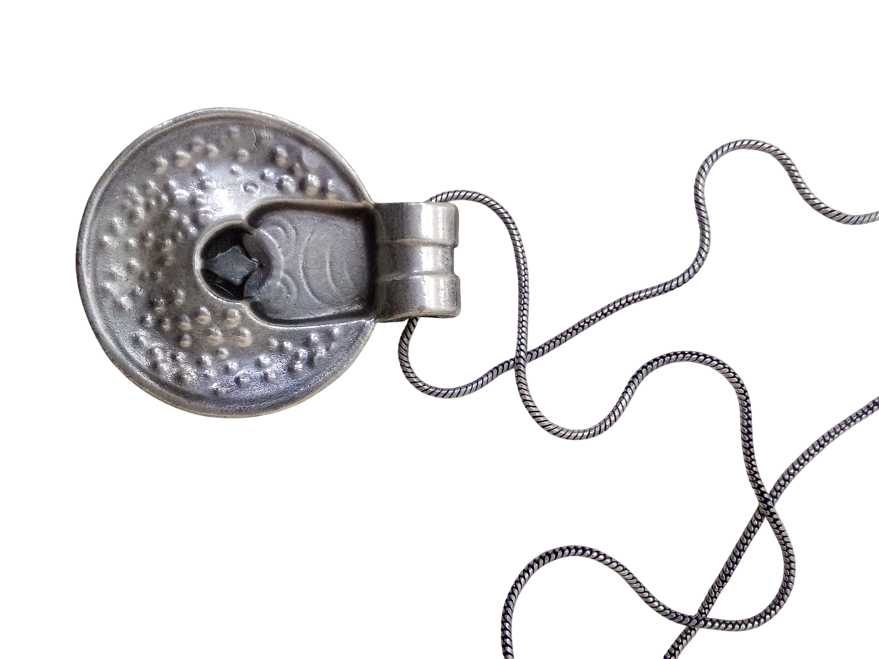 Women Brass German Silver Tibetan Pendant Necklace for Girls Tribal Tibetan Pendant By Kalra Creations