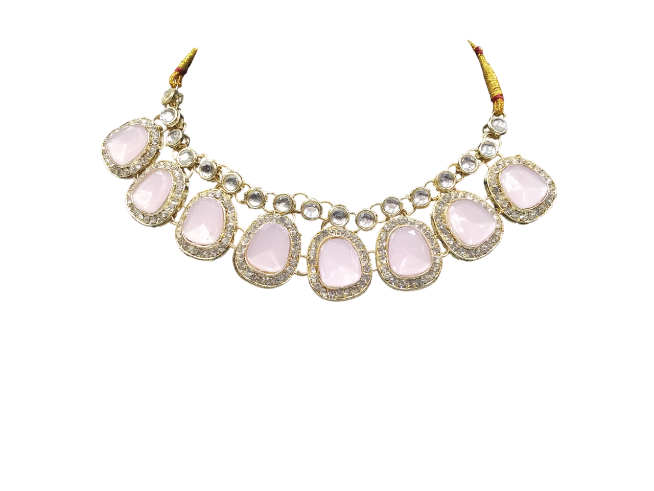 Women Gold Plated Women Wedding Jewellery Necklace Set Stylish Girls Pendant By Kalra Creations