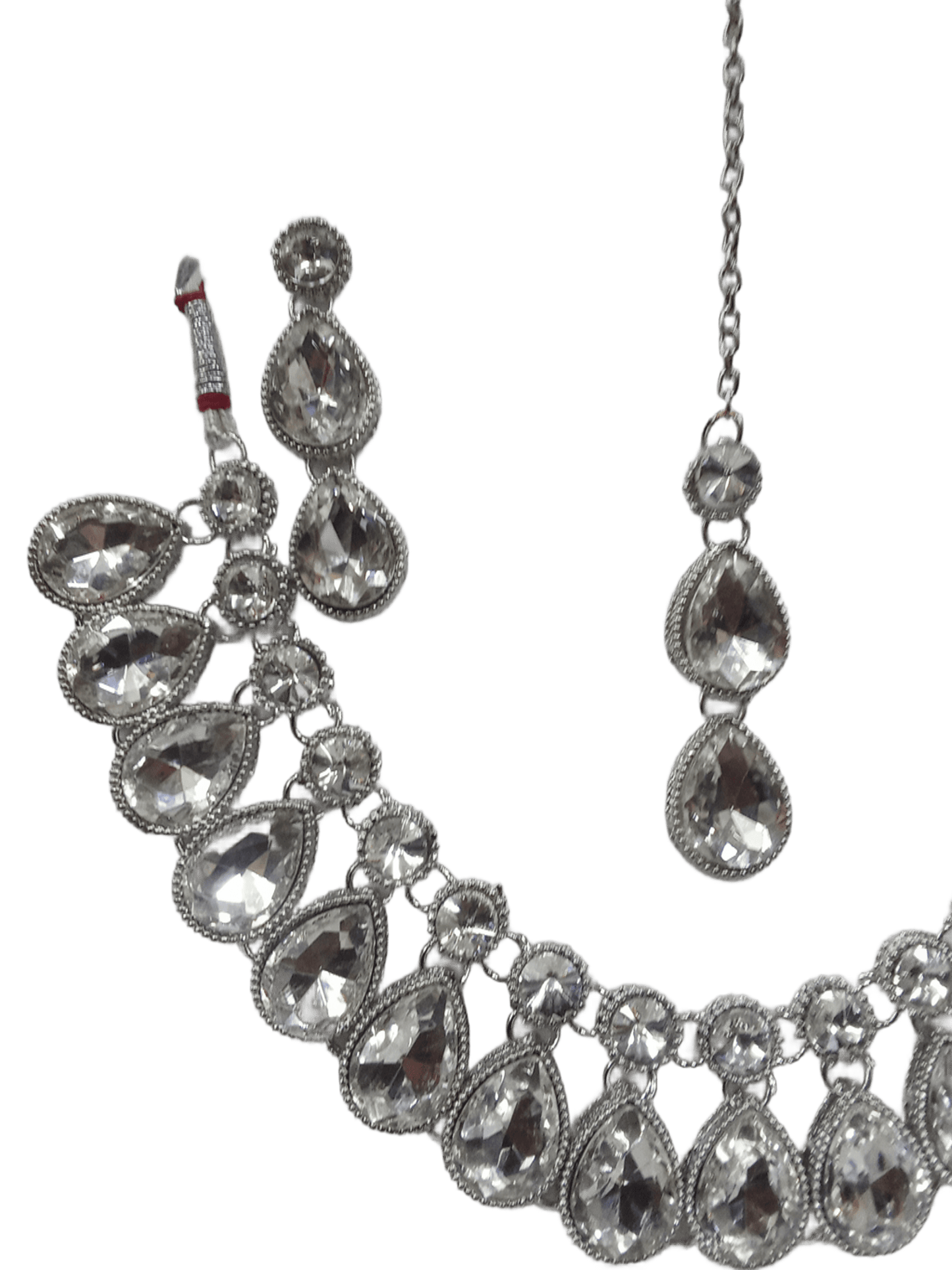 Necklace Set Silver Plated Stones Choker Women Necklace Earring Mang Tika By Kalra Creations