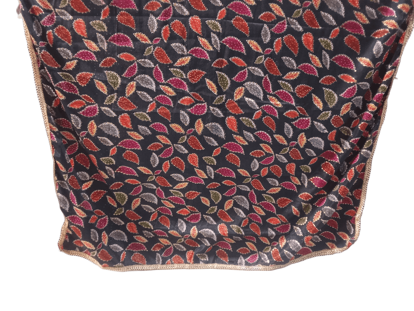 Indian Dupatta With Gotta Lace Women Handmade Bollywood Punjabi Phulkari By Kalra Creations