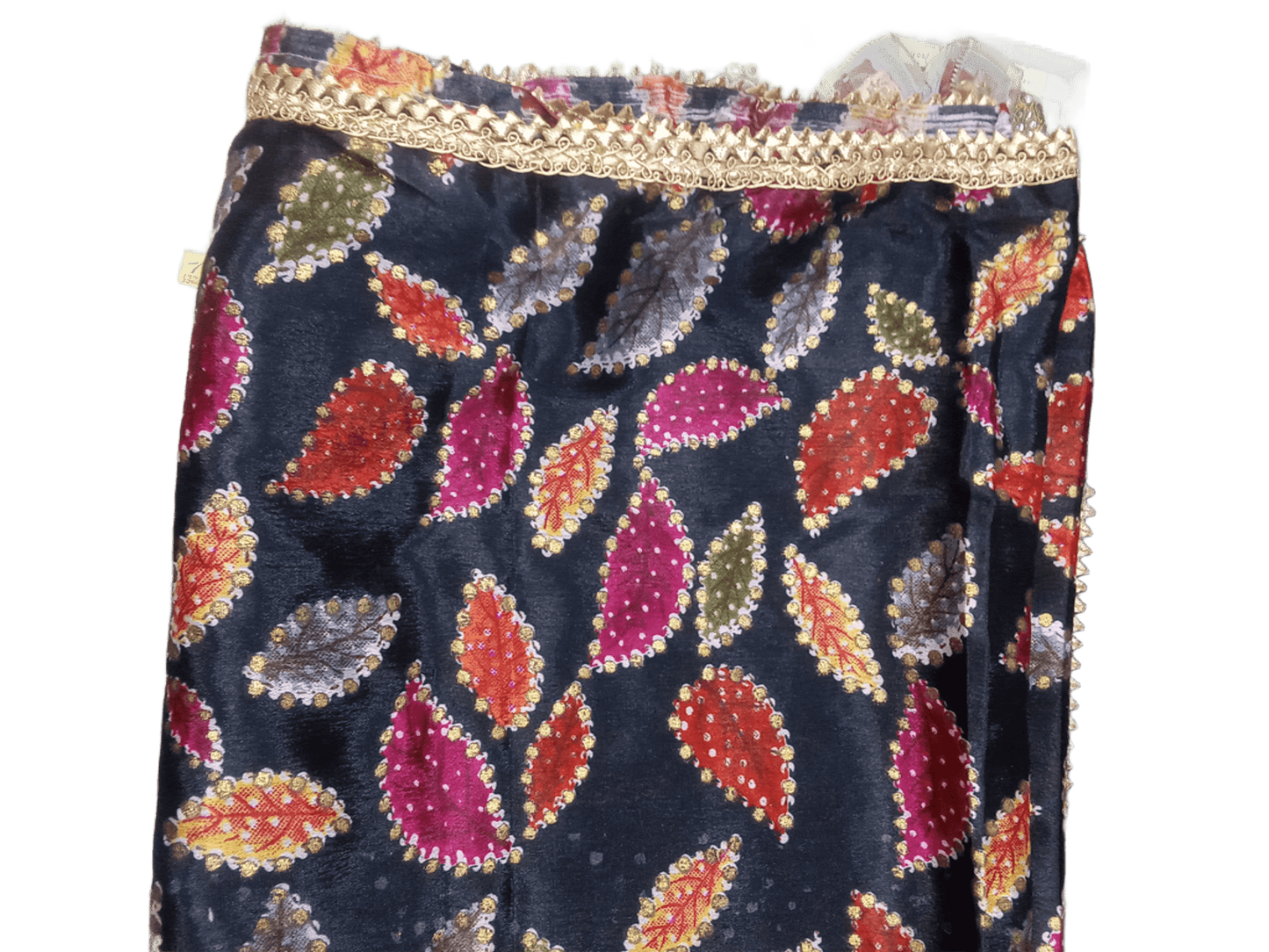 Indian Dupatta With Gotta Lace Women Handmade Bollywood Punjabi Phulkari By Kalra Creations