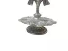 Panch Mukhi Diya with Chakar Stand Silver Plated Metal Designer Shankh Chakra By Kalra Creations