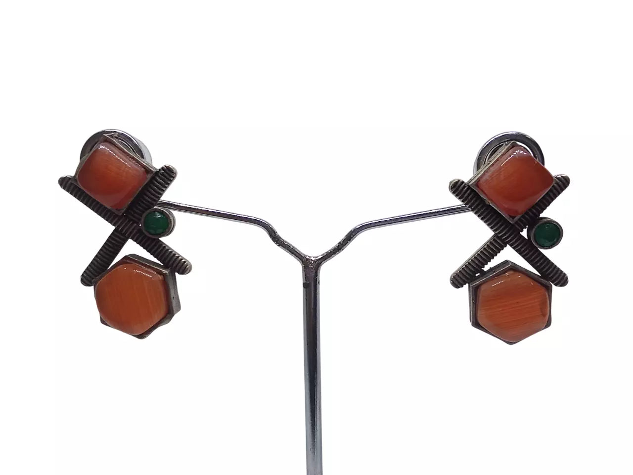 Women Silver Oxidised Earring Effect Stud Earrings For Women And Girl By Kalra Creations