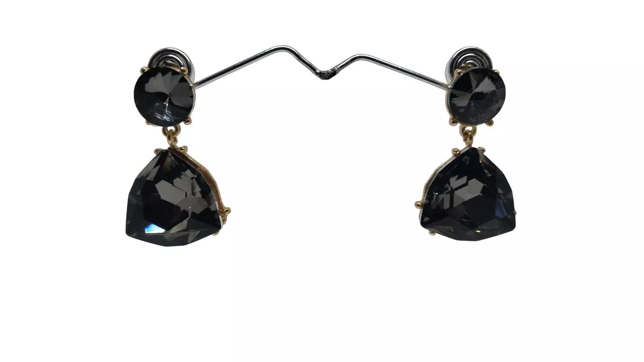 Women Jewelry Indian Rose Gold Tone Stone Bollywood Style Bridal Brass Earrings By Kalra Creations