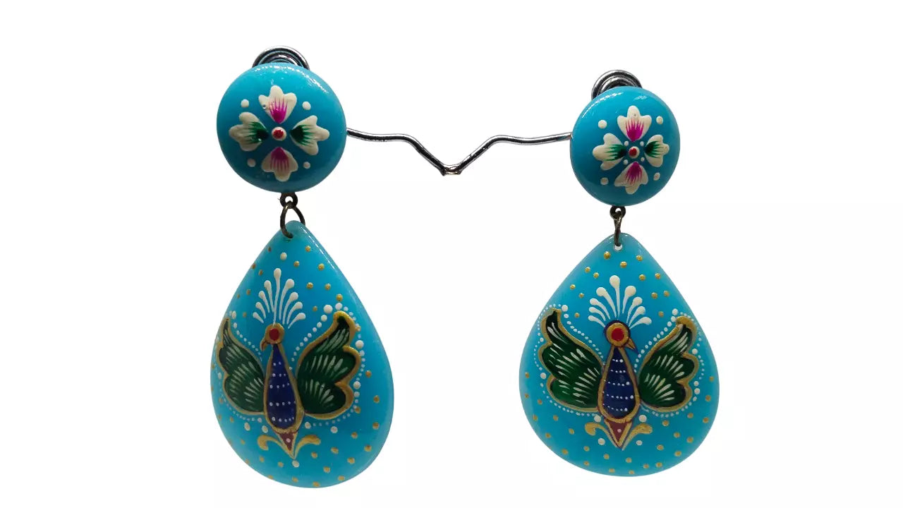 Women Indian Jewelry Silver Plated Women Bollywood Style Bridal Brass Earrings By Kalra Creations