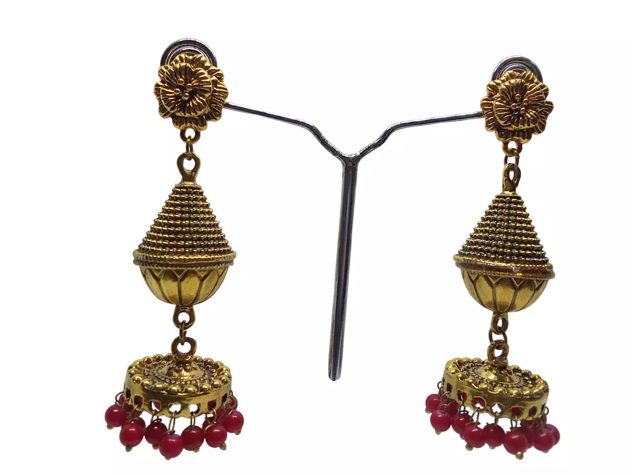 Women Earrings Brass Jewelry Indian Bollywood Style Bridal Brass Earrings By Kalra Creations