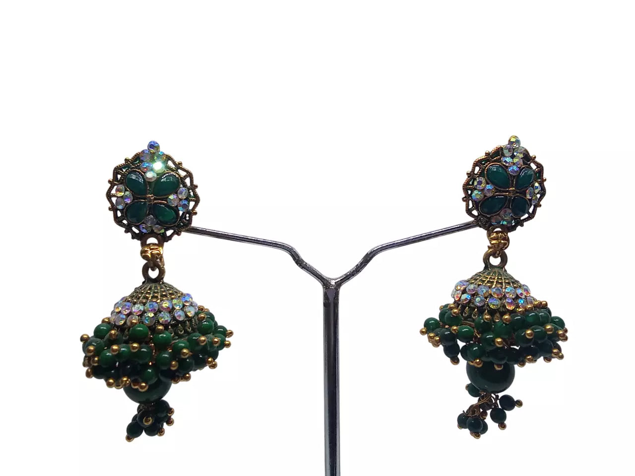 Women Earrings Brass Jewelry Indian Bollywood Style Bridal Brass Earrings By Kalra Creations