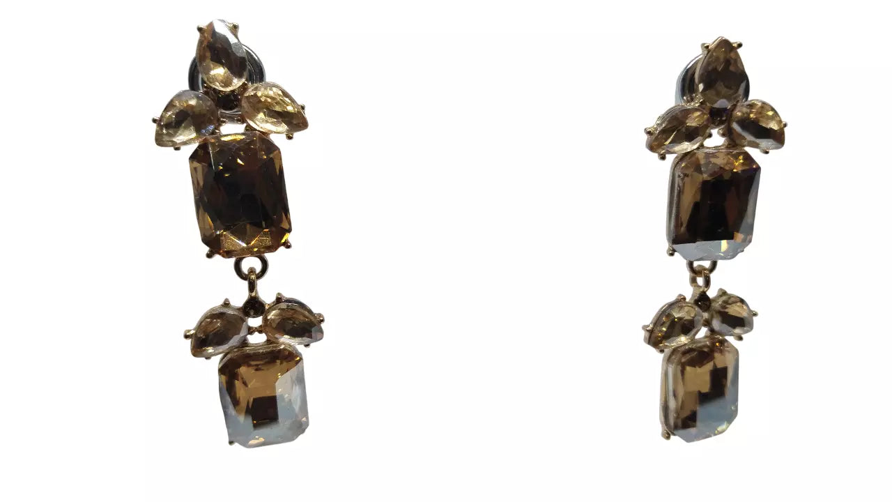 Women Jewelry Indian Stone Bollywood Style Bridal Brass Earrings By Kalra Creations