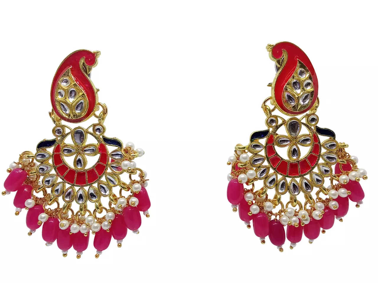 Women Earrings Indian Bollywood Gold Plated Valentine's Day Gift By Kalra Creations
