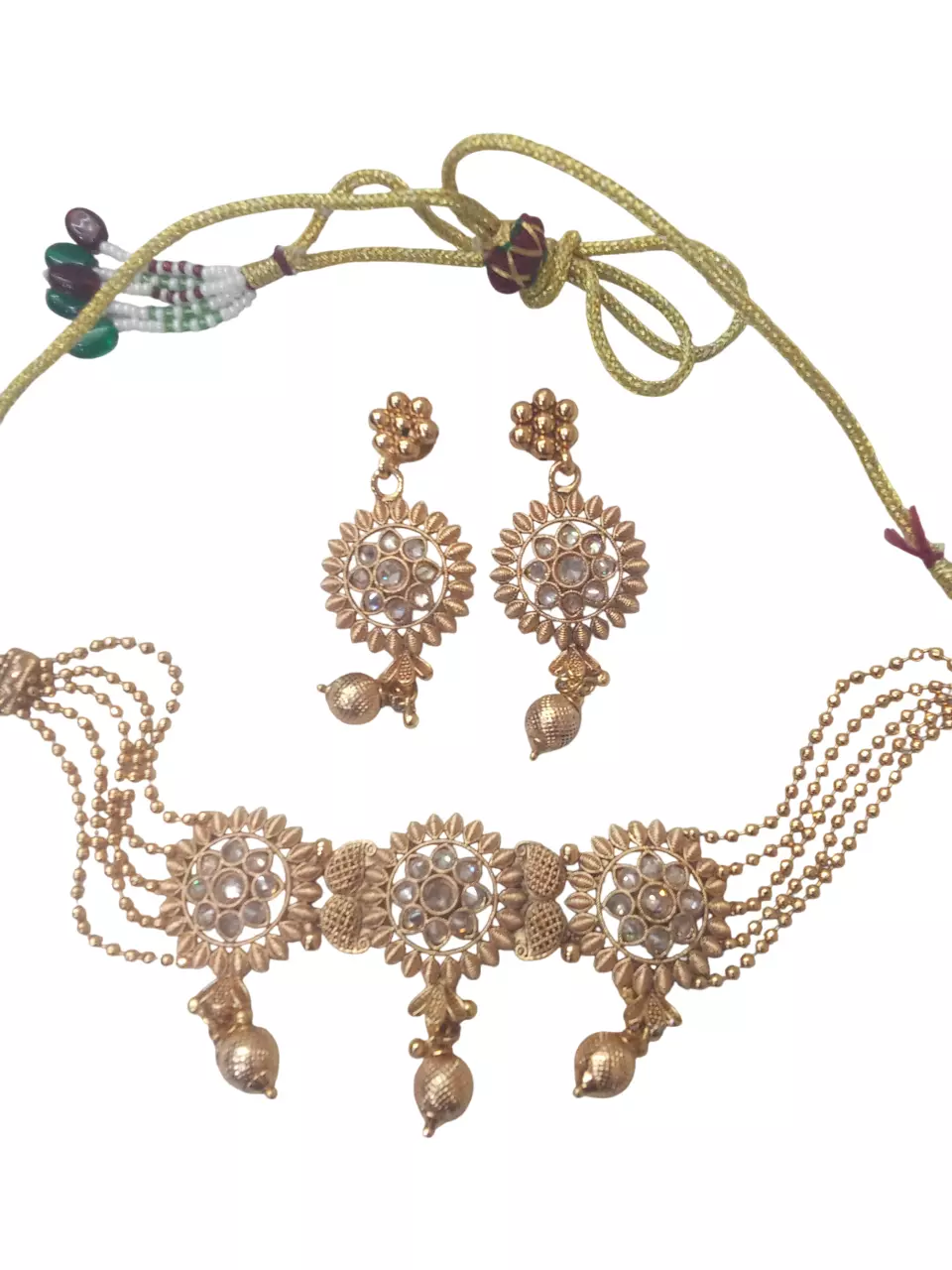 Gold Plated Women Wedding Jewellery Necklace Set Stylish Choker Girls Pendant By Kalra Creations