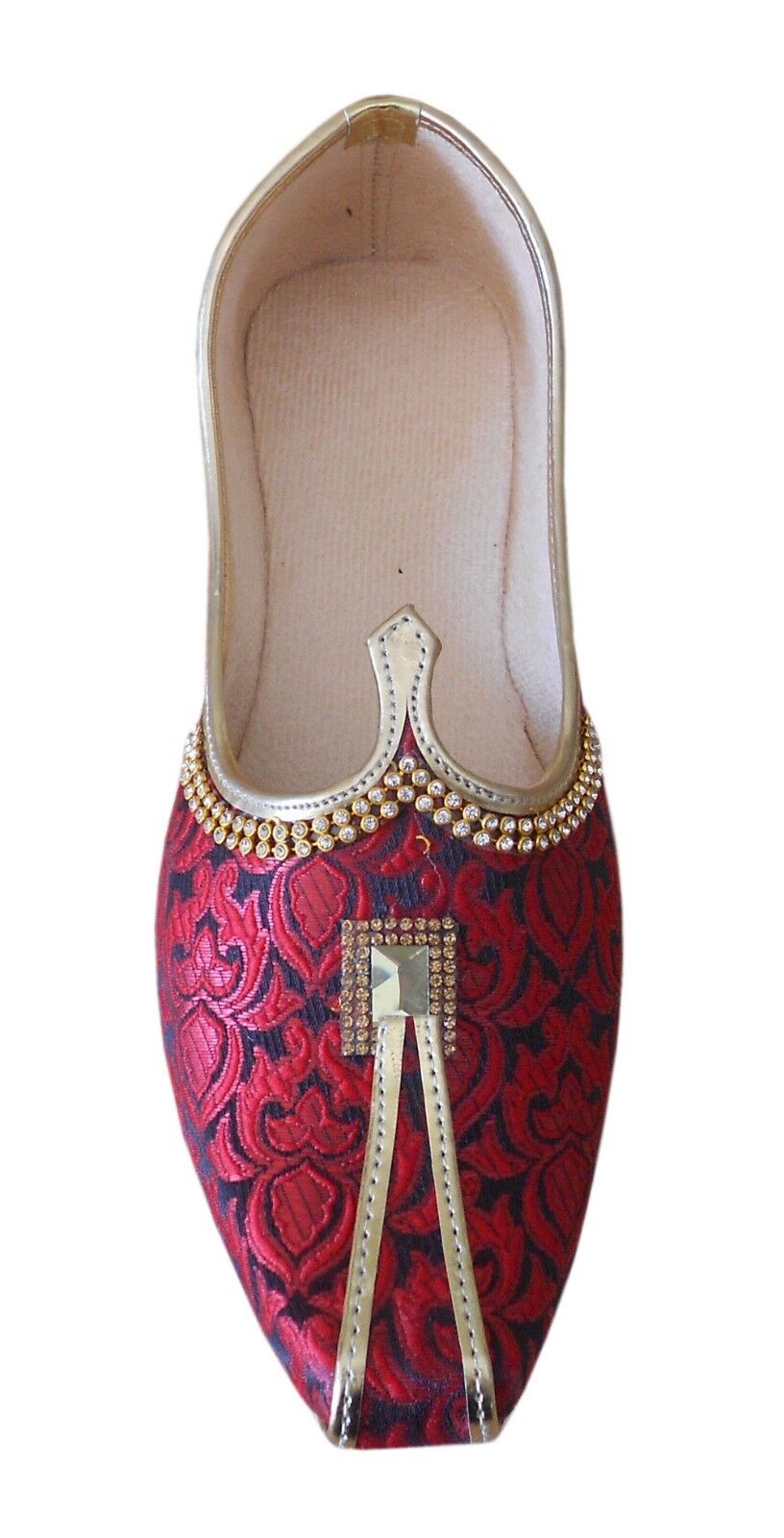 By Kalra Creations Men Shoes Wedding Jutties Sherwani Maroon Khussa Leather Mojaries Flip-Flop Flat US 6/8