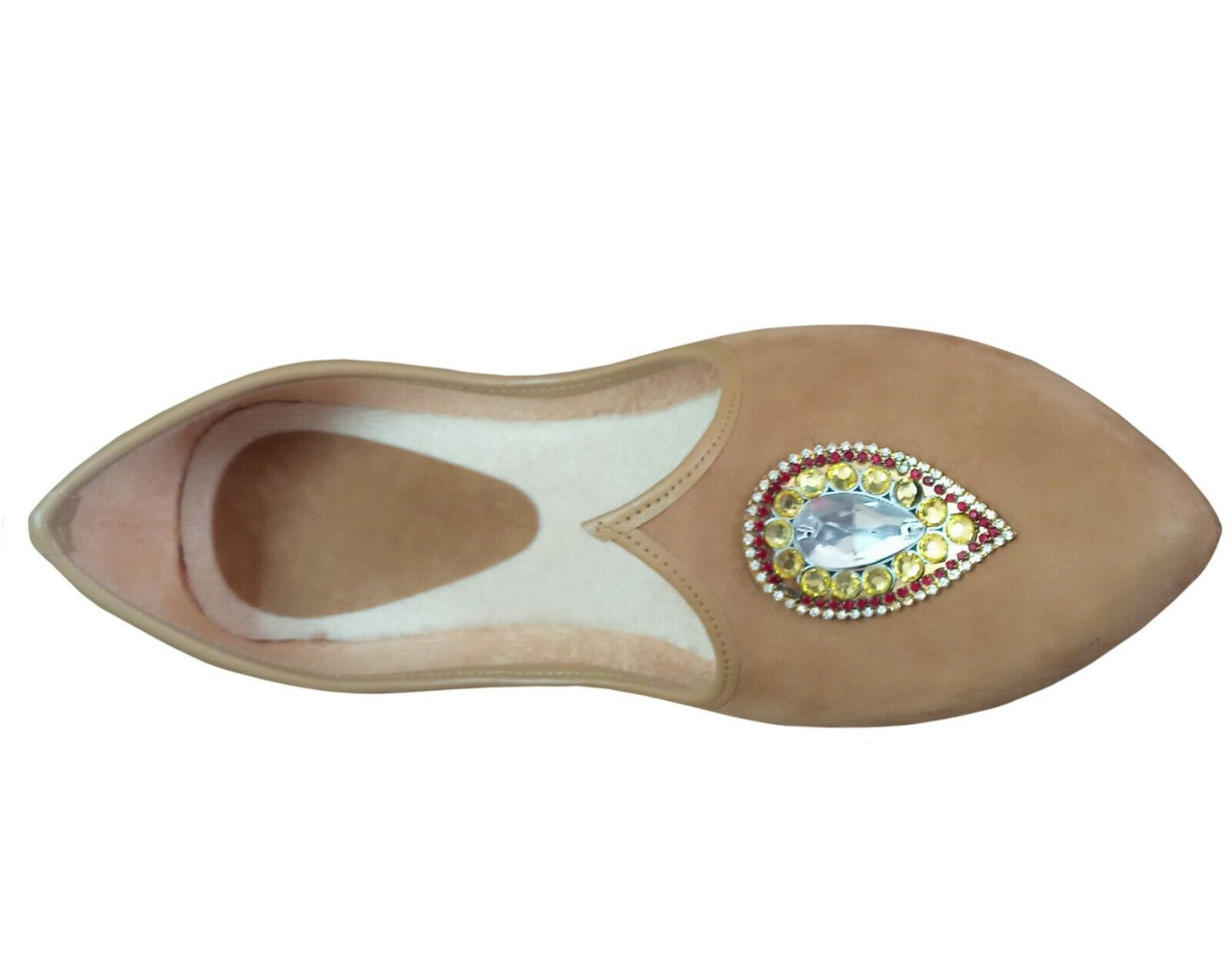By Kalra Creations Men Shoes Indian Jutties Sherwani Mojaries Handmade Brown Khussa Flip-Flops Flat US 6