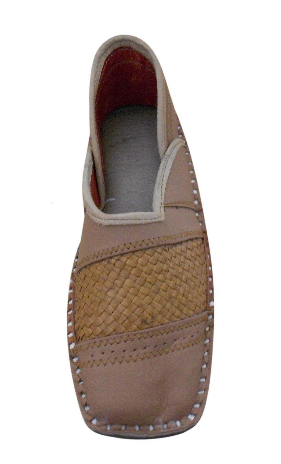 By Kalra Creations Men Shoes Handmade Leather Mojaries Leather Brown Indian Loafers & Slip Ons Jutties Flip-Flops US 9-11