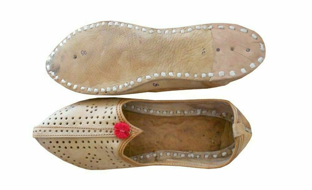 By Kalra Creations Men Shoes Indian Handmade Casual Jutties Leather Ethnic Mojaries Loafers & Slip Ons Flip-Flops Flat US 7-8