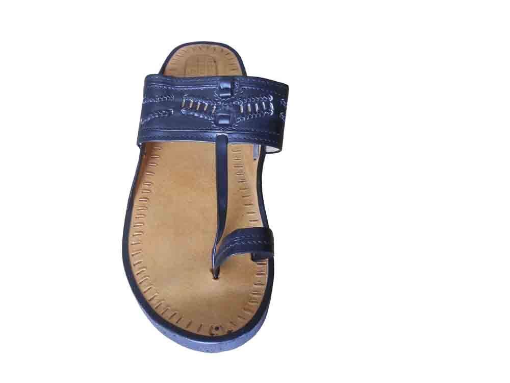 By Kalra Creations Men Slippers Indian Handmade Leather Cream Mojaries Ethnic Slip-Ons Flip-Flop Flat US 6-9