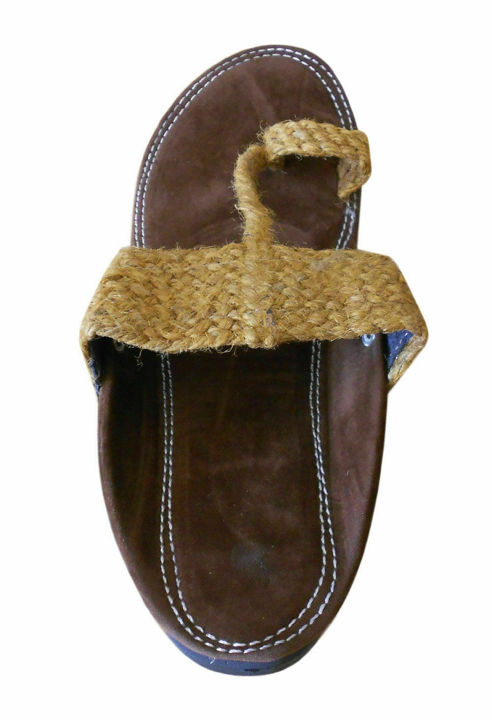 By Kalra Creations Men Slippers Traditional Handmade Jutties Ethnic Designer Cream Slip-Ons Brown Mojaries Flip-Flops US 6-7