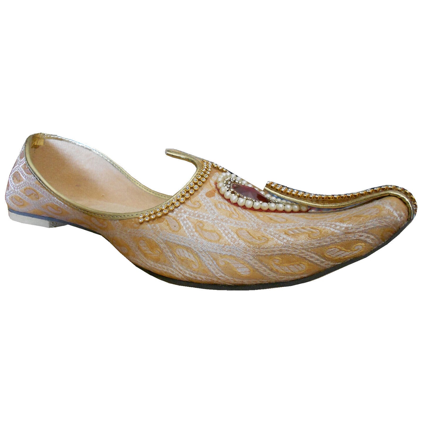 By Kalra Creations Men Shoes Wedding Groom Jutties Traditional Punjabi Khussa Loafers & Slip Ons Flip-Flops Flat US 11