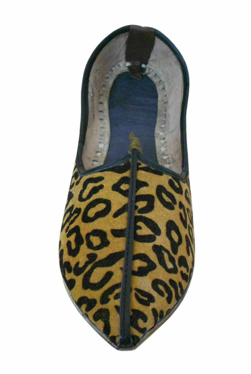 By Kalra Creations Men Shoes Indian Handmade Mojaries Ethnic Loafers Brown Leather Jutties Flip-Flops Flat US 7