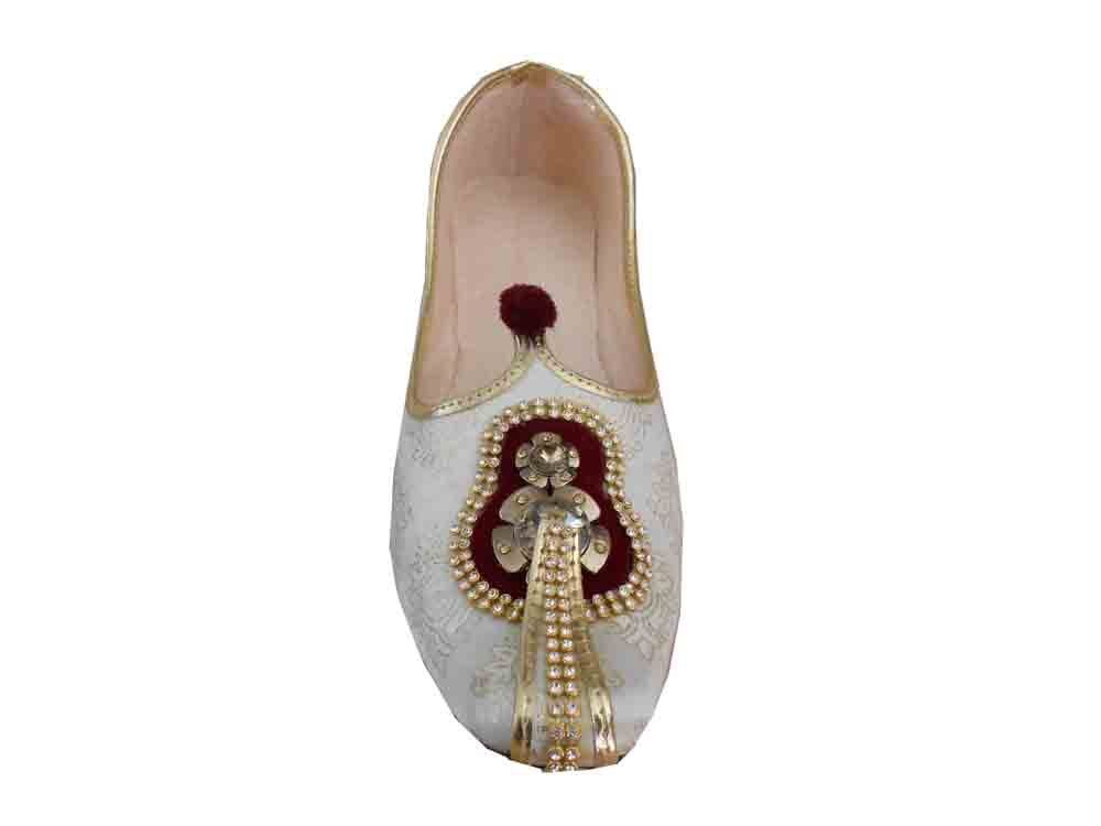 By Kalra Creations Men Shoes Wedding Groom Mojaries Indian Handmade Khussa Flip-Flops Flat Jutties US 6-12