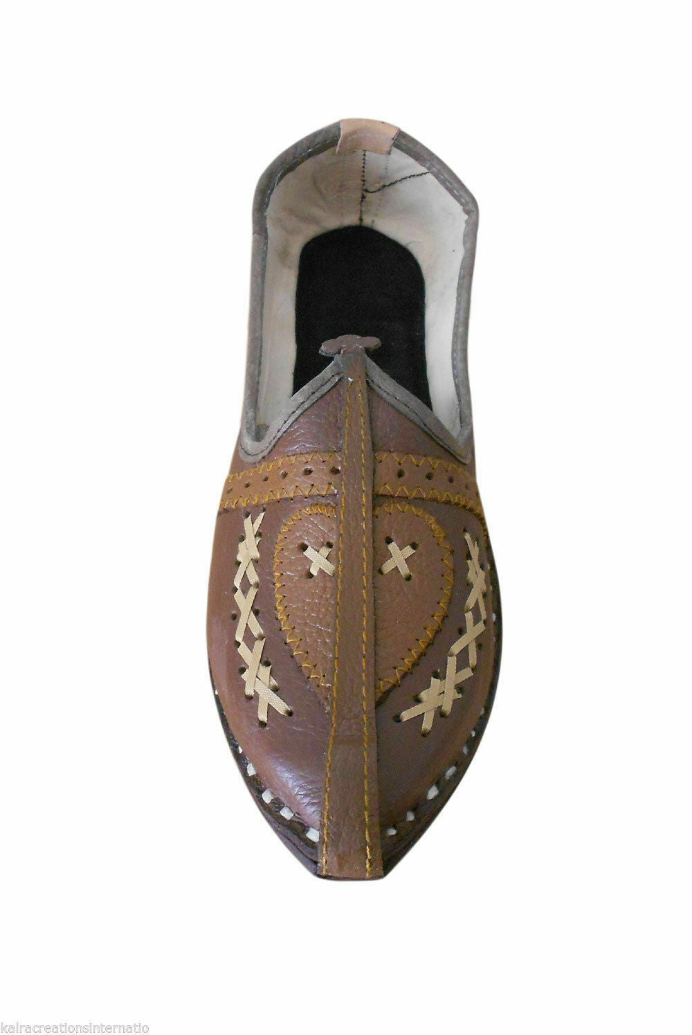 By Kalra Creations Men Shoes Indian Handmade Loafers Traditional Jutties Casual Khussa Leather Mojaries Flip-Flops Flat US 7