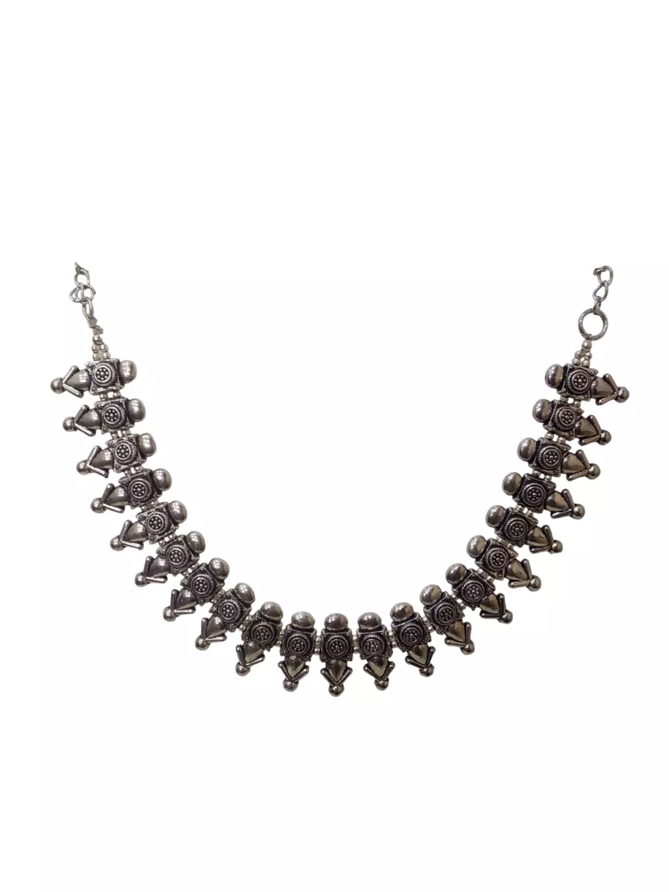 Women Oxidised German Silver Necklace Brass for Women and Girl's By Kalra Creations
