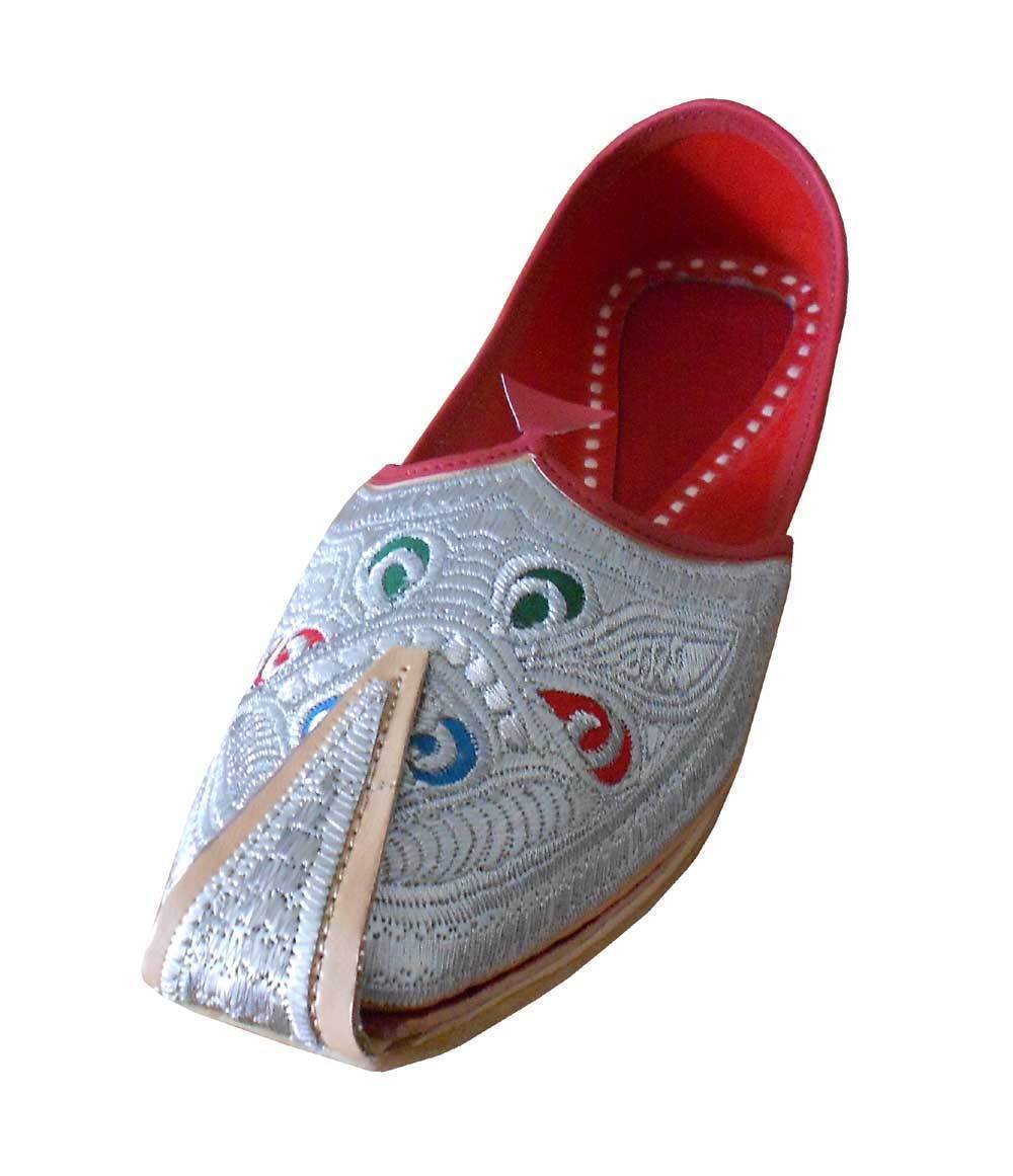 By Kalra Creations Men Shoes Traditional Handmade Leather Punjabi Khussa Mojaries FlipFlops Flat US 8-11