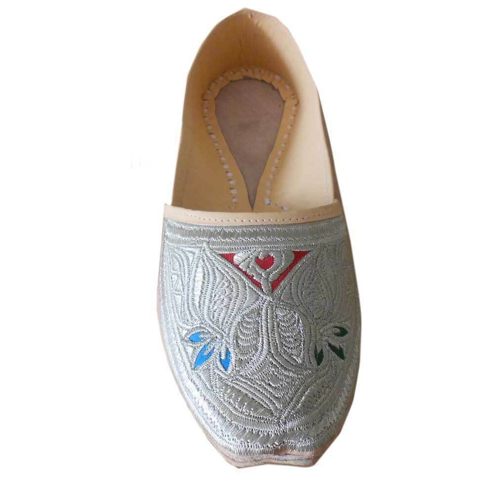 By Kalra Creations Men Shoes Indian Wedding Leather Mojaries Leather Khussa Handmade Groom Flip-Flops Flat US 9