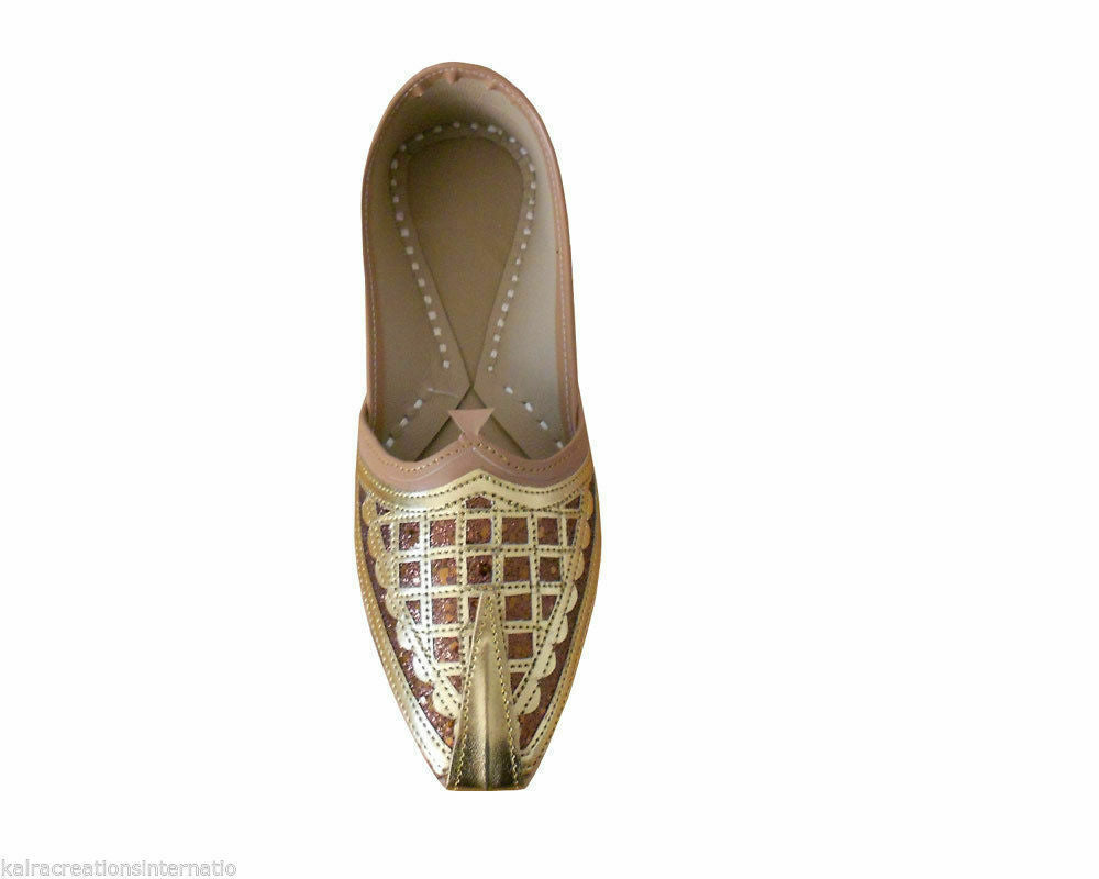 By Kalra Creations Men Shoes Indian Handmade Khussa Ethnic Leather Mojaries Loafers Traditional Jutties Flip-Flops US 6