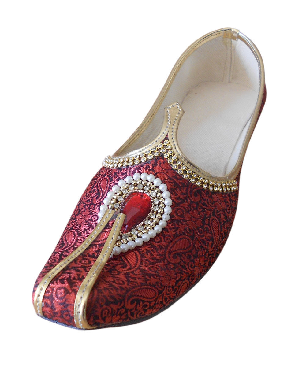 By Kalra Creations Men Shoes Traditional Loafers Wedding Groom Mojaries Indian Khussa Sherwani Flip-Flops Flat US 7-8