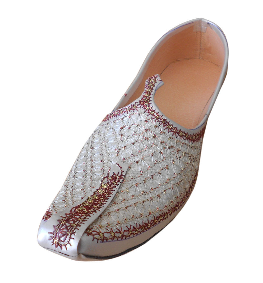 By Kalra Creations Men Shoes Wedding Mojaries Handmade Khussa Indian Groom Jutties Flip-Flops Flat US 7-11