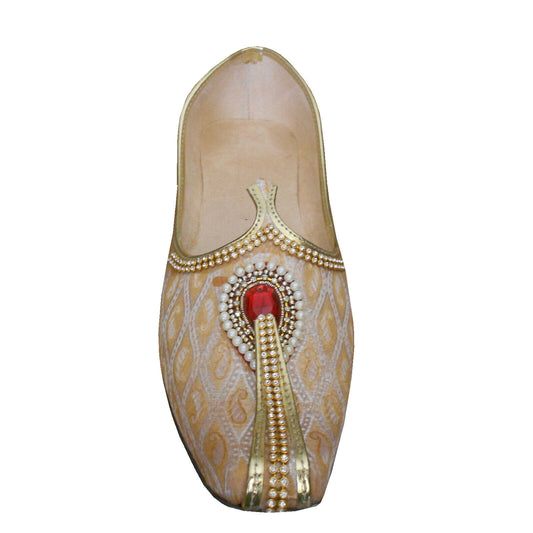 Men Shoes Wedding Groom Jutties Traditional Punjabi Khussa Loafers & Slip Ons Flip-Flops Flat US 11