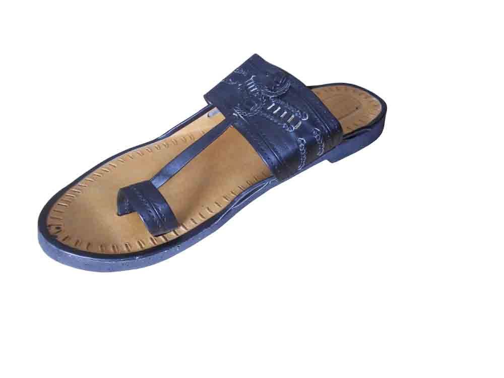 By Kalra Creations Men Slippers Indian Handmade Leather Cream Mojaries Ethnic Slip-Ons Flip-Flop Flat US 6-9