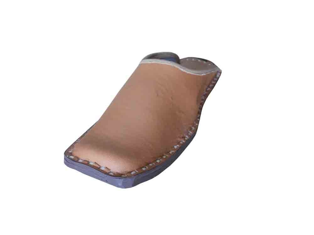 By Kalra Creations Men Shoes Brown Clogs Slippers Casual Indian Handmade Leather Mojaries Khussa Flip-Flops Flat US 8/9