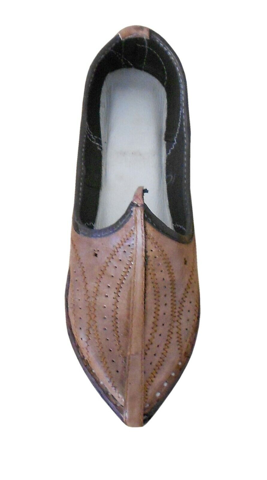 By Kalra Creations Men Shoes Espadrilles Indian Leather Jutties Traditional Camel Mojaries Flip-Flops Flat US 7