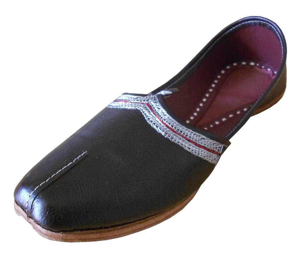 By Kalra Creations Men Shoes Punjabi Jutties Leather Brown Handmade Mojaries Loafers & Slip Ons Flip-Flops Flat US 8-11