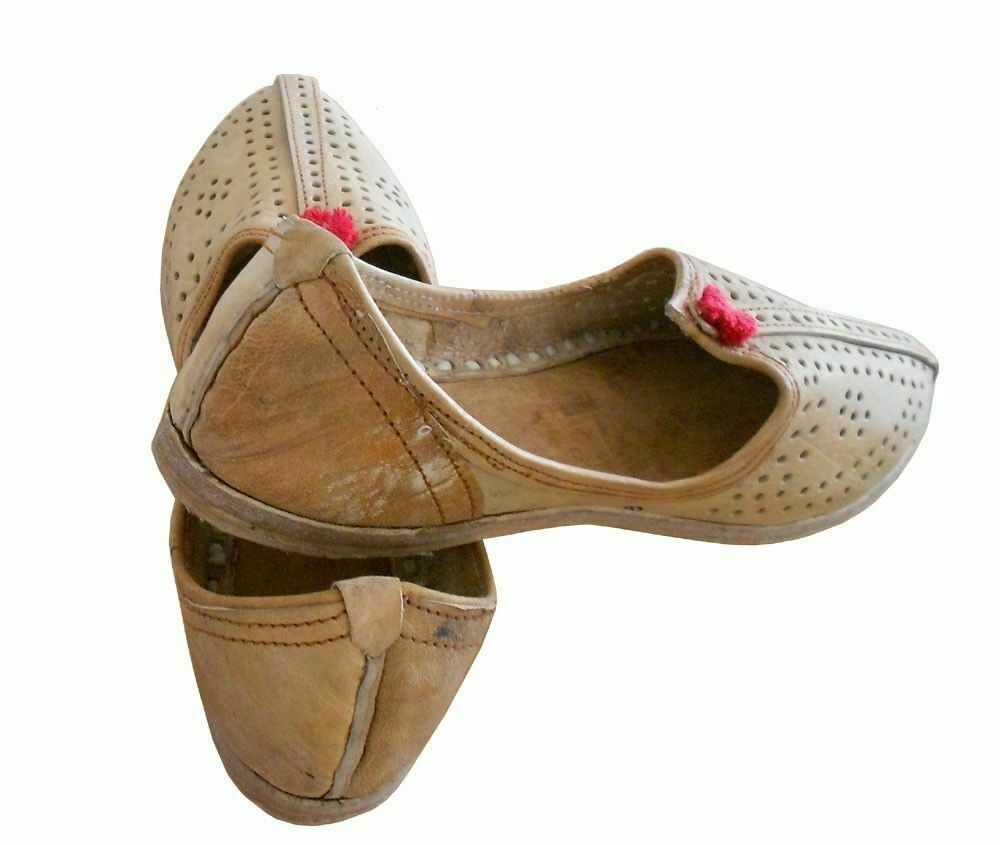 By Kalra Creations Men Shoes Indian Handmade Casual Jutties Leather Ethnic Mojaries Loafers & Slip Ons Flip-Flops Flat US 7-8