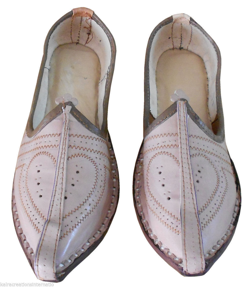 By Kalra Creations Men Shoes Casual Mojaries Indian Khussa Handmade Jutties Leather Mojaries Flip-Flops Flat US 7