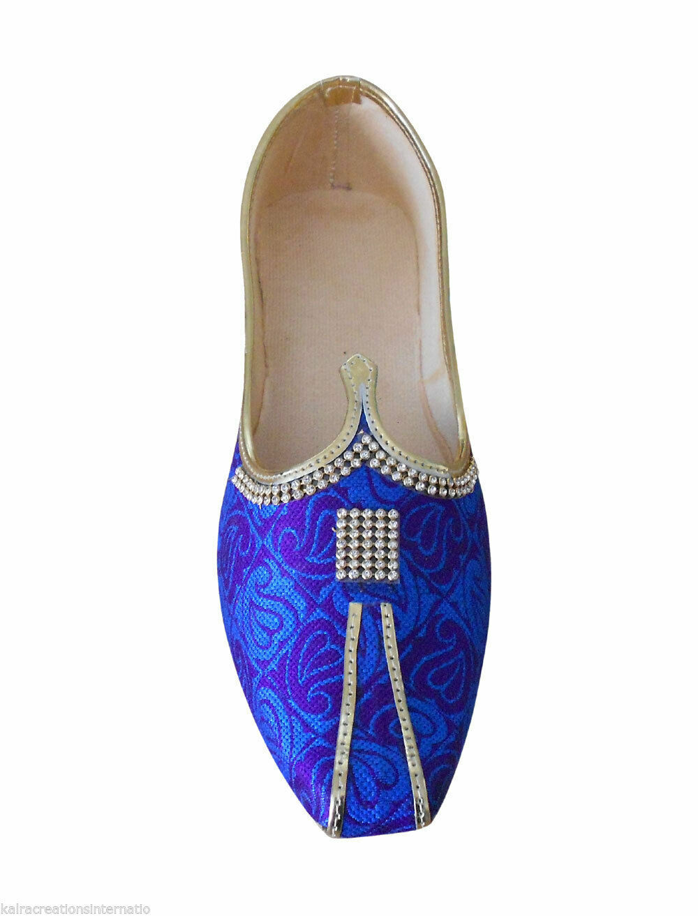 By Kalra Creations Men Shoes Traditional Indian Sherwani Jutties Handmade Mojaries Loafers & Slip Ons Flip-Flops Flat US 6