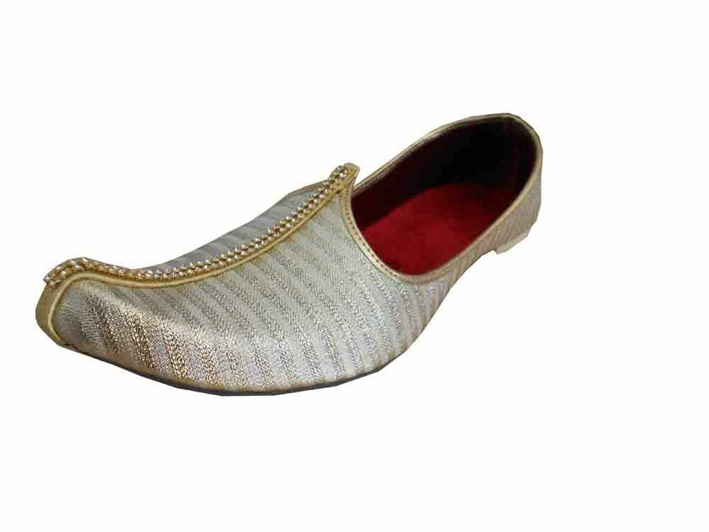 By Kalra Creations Men Shoes Traditional Indian Groom Jutties Party Handmade Mojaries Loafers & Slip Ons Flip-Flops Flat US 6-10