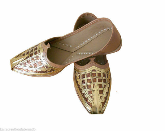Men Shoes Indian Handmade Khussa Ethnic Leather Mojaries Loafers Traditional Jutties Flip-Flops US 6