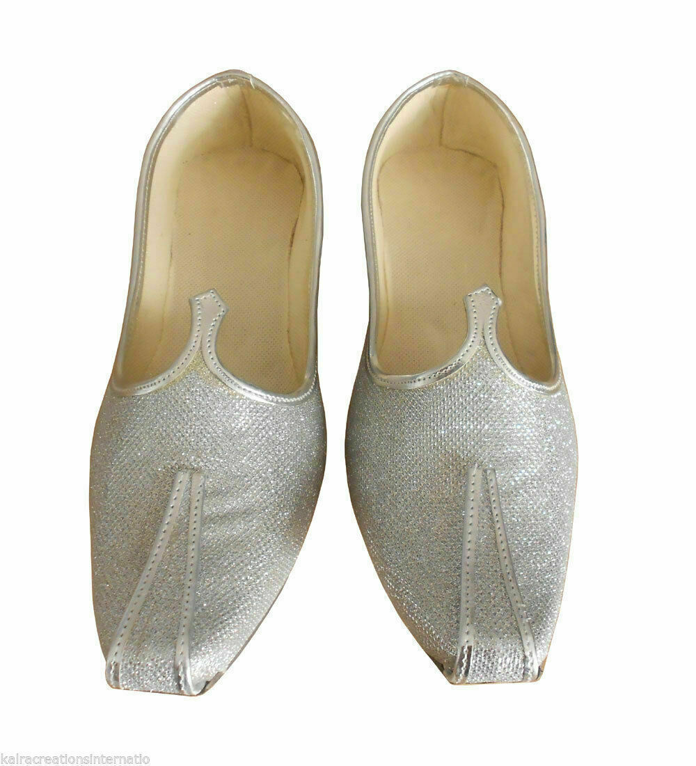 By Kalra Creations Men Shoes Indian Sherwani Khussa Jutties Handmade Groom Mojaries Flip-Flops Flat US 6/8